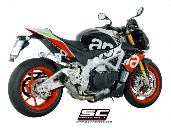 SC Project S1 Titanium Low Position Einddemper zonder E-keur Aprilia Tuono V4 1100 / Factory / RR 2017 - 2020