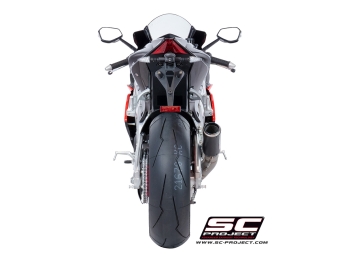 SC-Project CR-T Carbon High Position Einddemper Zonder E-keur APRILIA RSV4 / RF / RR 2018 - 2020