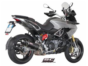 SC-Project Oval Carbon Slip-On Einddemper Met E-keur APRILIA CAPONORD 1200 2013 - 2016