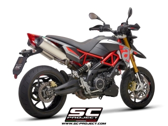 SC-Project Dubbele Titanium uitlaat SC1-M Met E-keur APRILIA DORSODURO 900 2017-2020