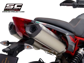 SC-Project Dubbele Titanium uitlaat SC1-M Met E-keur APRILIA DORSODURO 900 2017-2020