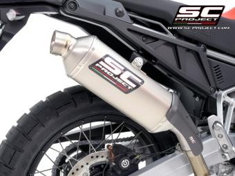 SC-Project Rally Raid Titanium Slip-On Einddemper Euro5 Gekeurd APRILIA TUAREG 660 2022 - 2024