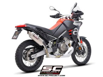 SC-Project Rally Raid Titanium Slip-On Einddemper Euro5 Gekeurd APRILIA TUAREG 660 2022 - 2024