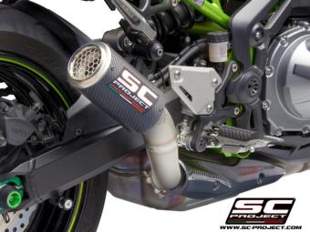 SC-Project CR-T Carbon With Stoneguard Grid Slip-On Einddemper Euro4 Gekeurd KAWASAKI Z 900 2017 - 2019