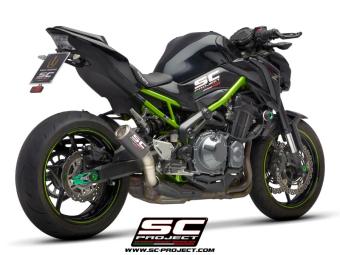 SC-Project CR-T Carbon With Stoneguard Grid Slip-On Einddemper Euro4 Gekeurd KAWASAKI Z 900 2017 - 2019