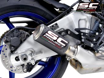 SC-Project CR-T Carbon With Stoneguard Grid Slip-On Einddemper Euro5 Gekeurd YAMAHA MT-10 2022 - 2024