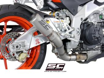 SC-Project CR-T Titanium Slip-On Einddemper Zonder E-keur APRILIA TUONO V4 / FACTORY / RR 2015 - 2016