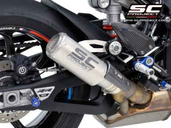 SC-Project CR-T Titanium With Stoneguard Grid Slip-On Einddemper Euro5 Gekeurd BMW S 1000 RR 2023 - 2024