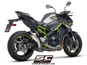 SC-Project CR-T Titanium With Stoneguard Grid Slip-On Einddemper Euro5 Gekeurd KAWASAKI Z 900 A2 2020 - 2024