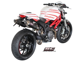 SC-Project Dubbele GP Carbon Uitlaat Met E-keur DUCATI MONSTER 1100-S 2009-2010