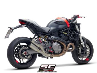 SC-Project CR-T Dual Titanium Einddemper zonder E-keur Ducati Monster 821 2018 - 2020