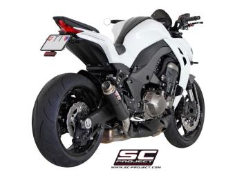 SC-Project Dubbele GP-M2 Carbon Slip-On Einddemper Met E-keur KAWASAKI Z 1000 2014 - 2016