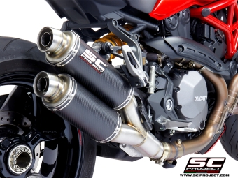 SC-Project Dubbele GP Carbon Uitlaat Euro4 Gekeurd DUCATI MONSTER 1200 R 2016