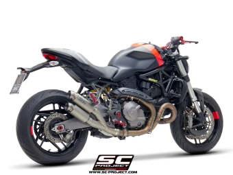 SC-Project Dubbele Titanium uitlaat GP70-R Zonder E-keur DUCATI MONSTER 821 2018-2020