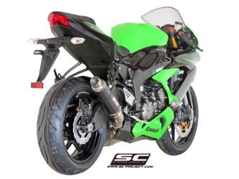 SC-Project GP-M2 Carbon Slip-On Einddemper Met E-keur Gekeurd KAWASAKI NINJA ZX-6R 636 2013 - 2017