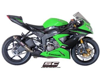 SC-Project GP-M2 Carbon Slip-On Einddemper Met E-keur Gekeurd KAWASAKI NINJA ZX-6R 636 2013 - 2017