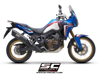 SC-Project Adventure Titanium Matt Black Uitlaat Euro4 Gekeurd HONDA CRF 1000 L AFRICA TWIN ADVENTURE 2016 - 2019