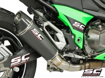 SC-Project Conic Carbon Einddemper Met E-keur Kawasaki Z 800 E Version 2012 - 2016