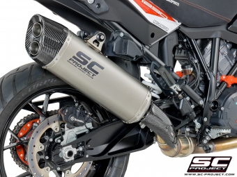 SC Project Adventure Titanium Slip-on Einddemper met E-keur KTM 1290 Super Adventure 2017 > 2020