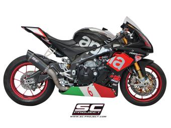 SC-Project Oval Carbon Slip-On Einddemper Zonder E-keur APRILIA RSV4 / RF / RR 2015 - 2016