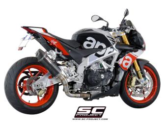 SC-Project Oval Carbon Slip-On Einddemper Met E-keur APRILIA TUONO V4 / FACTORY / RR 2015 - 2016 