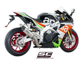 SC-Project Oval Titanium Slip-On Einddemper Zonder E-keur APRILIA RSV4 / RF / RR 2017