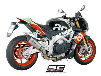 SC-Project Oval Titanium Slip-On Einddemper Zonder E-keur APRILIA TUONO V4 1100 / FACTORY / RR 2017 - 2020