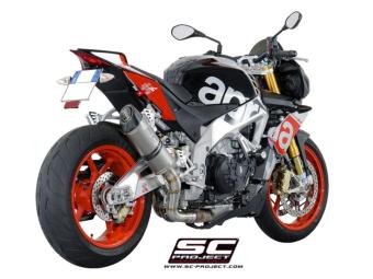 SC-Project Oval Titanium Slip-On Einddemper Met E-keur APRILIA TUONO V4 / FACTORY / RR 2015 - 2016