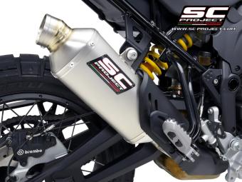 SC-Project Rally Raid Titanium Slip-On Einddemper Euro5 Gekeurd DUCATI DESERT X 2022 - 2024