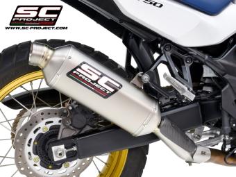 SC-Project Rally Raid Titanium Slip-On Einddemper Euro5 Gekeurd HONDA XL 750 TRANSALP 2023 - 2024