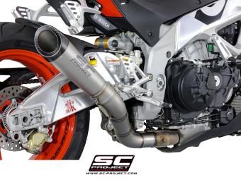 SC-Project S1 Titanium Slip-On Einddemper Zonder E-keur APRILIA TUONO V4 / FACTORY / RR 2015 - 2016