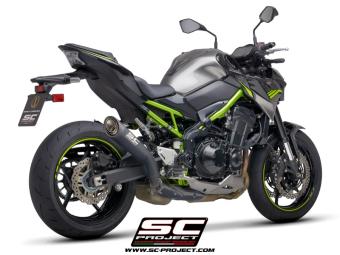 SC-Project S1 Titanium Matt Black Slip-On Einddemper Euro5 Gekeurd KAWASAKI Z 900 A2 2020 - 2024