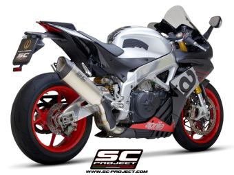 SC-Project SC1-R Titanium Slip-On Einddemper Euro4 Gekeurd APRILIA RSV4 / RF / RR 2018 - 2020