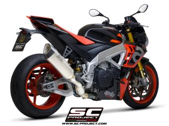 SC-Project SC1-R Titanium Slip-On Einddemper Euro5 Gekeurd APRILIA TUONO V4 / FACTORY 2021 - 2024