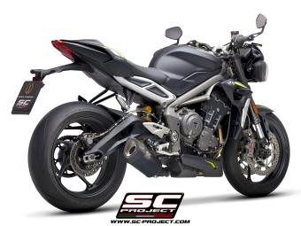 SC-Project SC1-R Titanium Matt Black Slip-On Einddemper Euro5 Gekeurd TRIUMPH STREET TRIPLE 765 S / R / RS 2020 - 2022