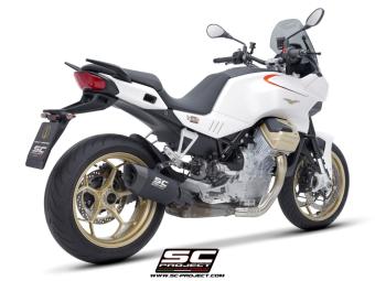 SC-Project SC1-R Titanium Matt Black Slip-On Einddemper Euro5 Gekeurd MOTO GUZZI V100 MANDELLO 2023 - 2024