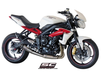 SC-Project RVS uitlaat Conico Met E-keur TRIUMPH STREET TRIPLE 675 2013-2016-R-RX