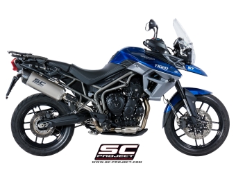 SC-Project Adventure Titanium Uitlaat Euro4 Gekeurd TRIUMPH TIGER 800 / XR / XC / XCA / XCX / XRX / XRT 2017 - 2020