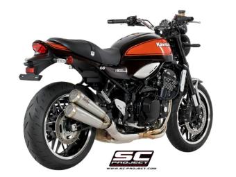 SC-Project Twin Conico 70s RVS Slip-On Einddemper Euro4 Gekeurd KAWASAKI Z 900 RS / CAFE 2018 - 2020