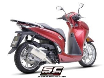 SC-Project X-Plorer II GT Titanium Slip-On Einddemper Euro5 Gekeurd HONDA SH350i 2021 - 2024 