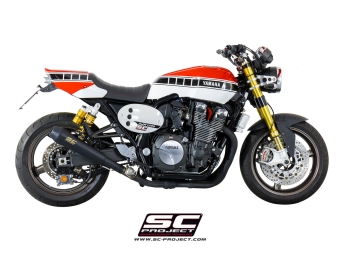 SC-Project Conico Racer RVS Matt Black Uitlaat Met E-keur YAMAHA XJR 1300 / RACER 2015 - 2016