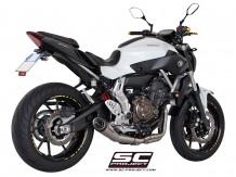 SC-Project Volledig 2-1 Uitlaatsysteem Met Conic RVS Einddemper Met E-keur YAMAHA MT07 2013 - 2016