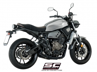 SC-Project Volledig 2-1 RVS Uitlaatsysteem Met Conico 70s RVS Matt Black Euro4 Gekeurd YAMAHA XSR 700 2016 - 2020