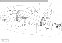 Akrapovic Slip-on Line RVS Einddemper met E-keur Peugeot Satelis 400 2008 - 2011