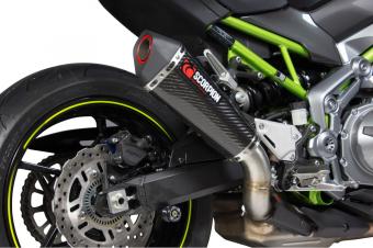 Scorpion Exhaust Serket Taper Carbon Slip-on Einddemper zonder E-keur Kawasaki Z900 2017 - 2019