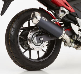 Shark DSX-5 Aluminium Black met RVS Endcap Einddemper met E-keur HONDA CBR500R 2013 > 2015