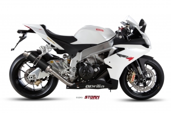 Storm By Mivv GP RVS Black Slip-On Einddemper Met E-keur APRILIA RSV4 2009 - 2016