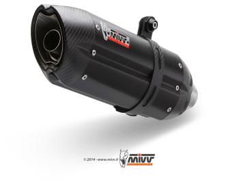 Mivv Suono RVS Black Compleet 1in1 Uitlaatsysteem met E-keur Suzuki GSX-S 125 2017 > 2020