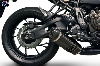 Termignoni Relevance Total Black Edition Compleet Uitlaatsysteem met Carbon Einddemper met E-keur Yamaha XSR700 2014 - 2020