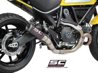 SC-Project CR-T Titanium Uitlaat Zonder E-keur DUCATI SCRAMBLER 800 2015 - 2016